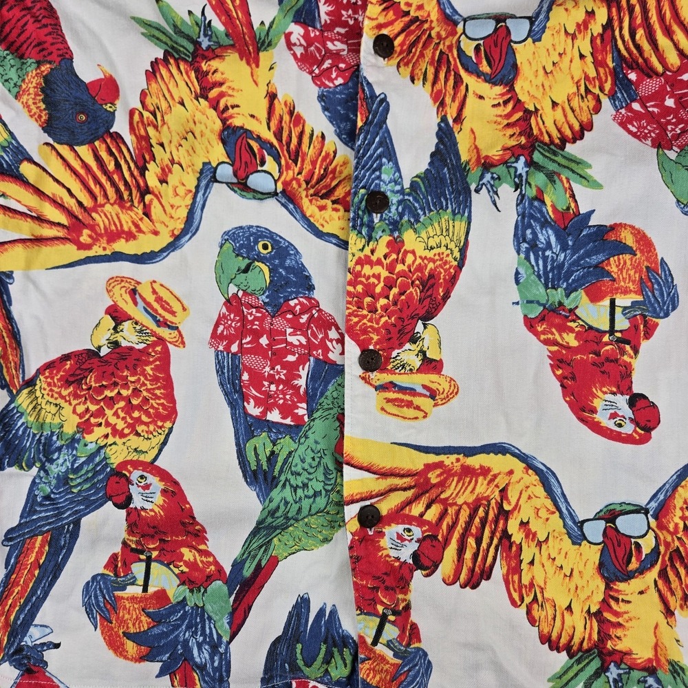 Vintage Levi's Hawaiian Camp Shirt Parrot Bowling Mens Sz Small Button Up Casual - Picture 5 of 14